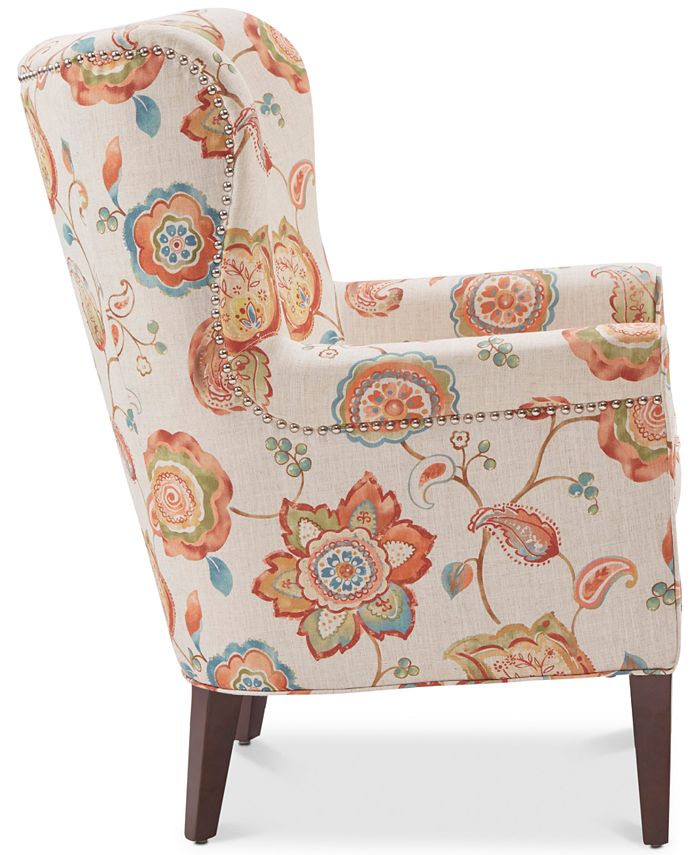 Furniture Colette Accent Wingback Chair Macy's