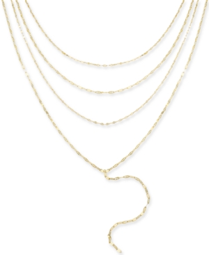 image of Thalia Sodi Gold-Tone Multi-Layer Choker Lariat Necklace, 16