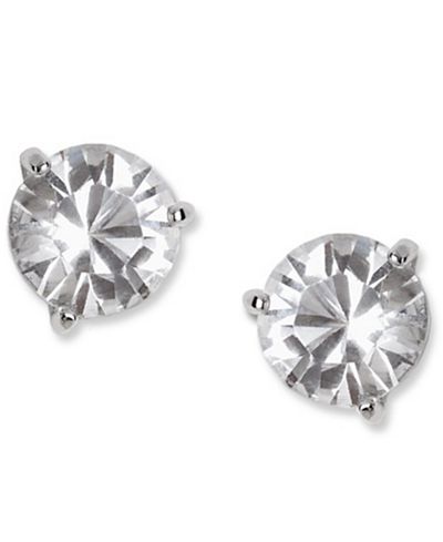 Swarovski Earrings, Solitaire Crystal Stud - Jewelry & Watches - Macy's