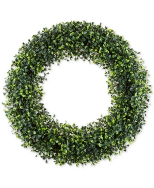 Trademark Global Faux Boxwood 19.5" Round Wreath In Green