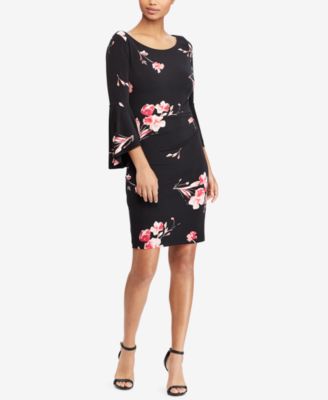 ralph lauren floral bell sleeve dress