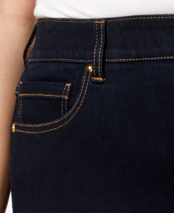 INC International Concepts Women's Tummy Control Skinny Jeans Blue Size 8 Petite