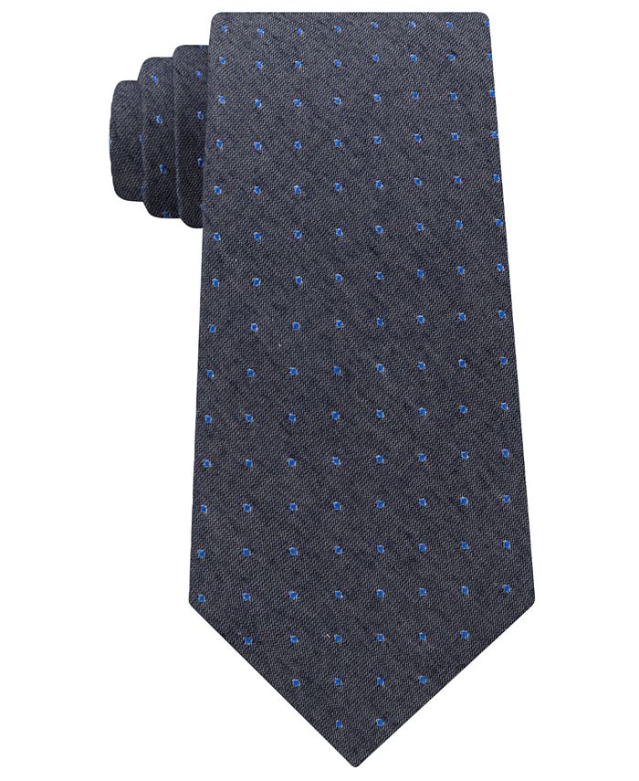 Calvin Klein Mens Dot Slim Tie Blue Size Regular main image 0