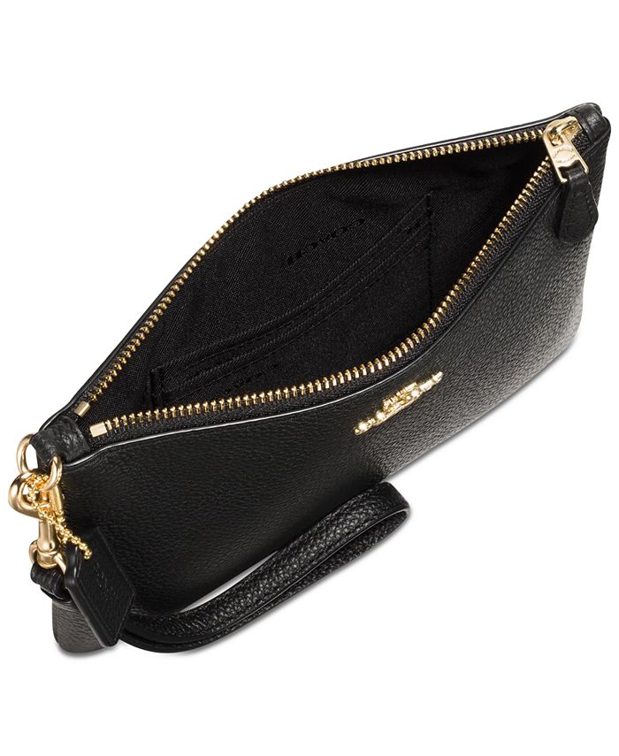 COACH Small Wristlet in Polished Pebble Leather & Reviews - Handbags ...