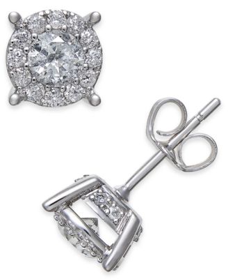 diamond cluster earrings macys