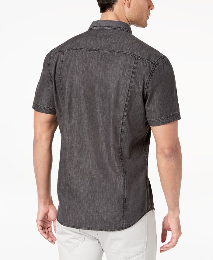 INC International Concepts I.N.C. Men's Gray Denim Shirt, Created for
