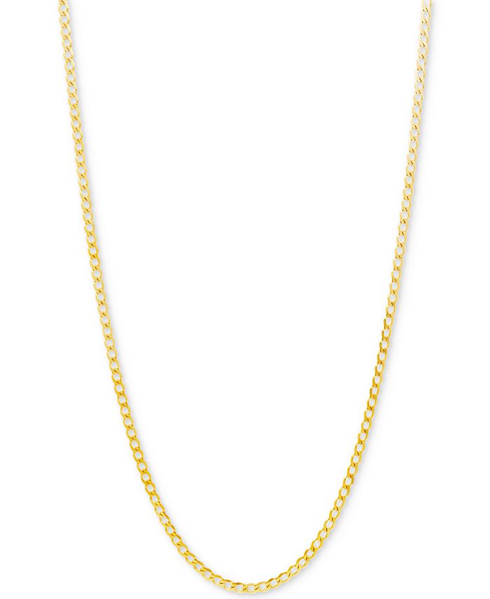 Italian Gold - Curb Link Chain Necklace in 10k Gold