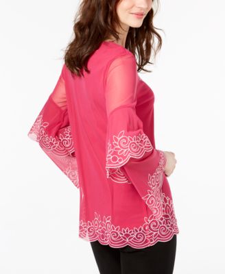 Alfani Petite Embroidered Ruffle Sleeve Top Created For Macy S Macy S   9255529 Fpx.tif