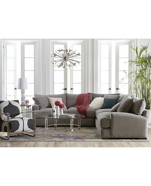 Furniture Rhyder 5 Pc Fabric Sectional Sofa With Chaise Created