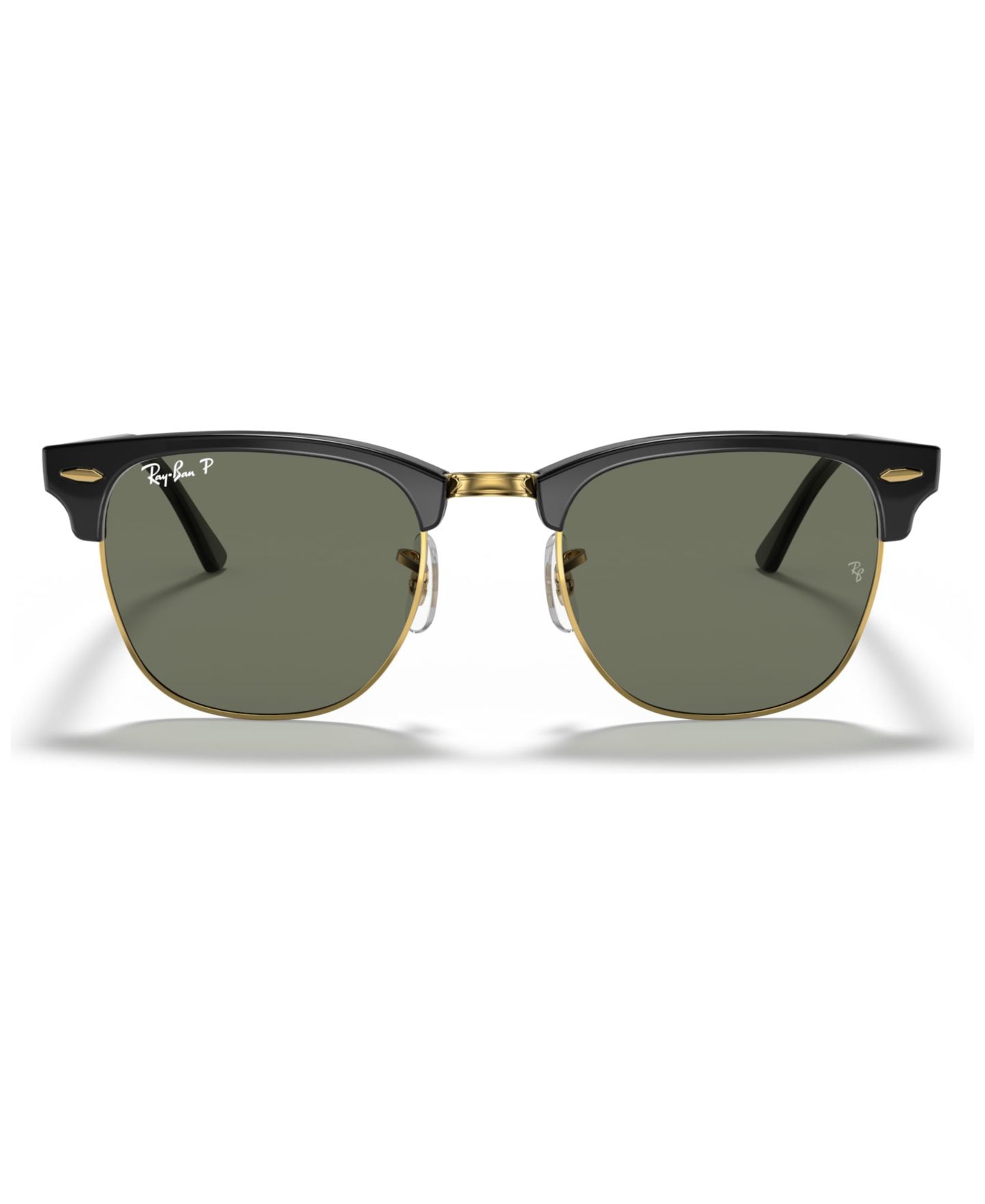 Мужские солнцезащитные очки Ray-Ban Polarized Club Master Sunglasses, RB3016, цвет: Зелёный / Чёрный — фото 3
