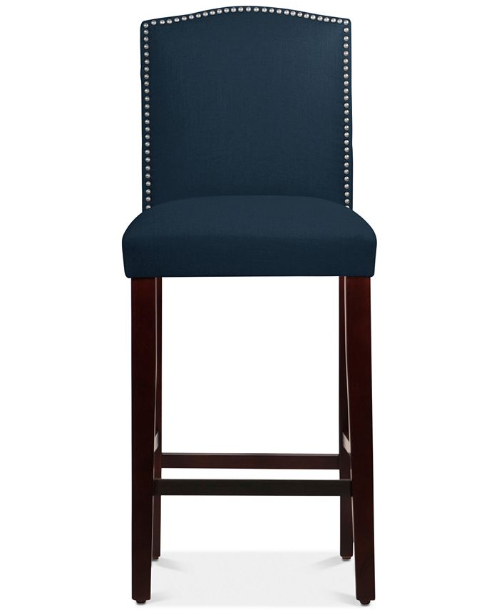 Skyline Callon Linen Nail Button Bar Stool Macy's
