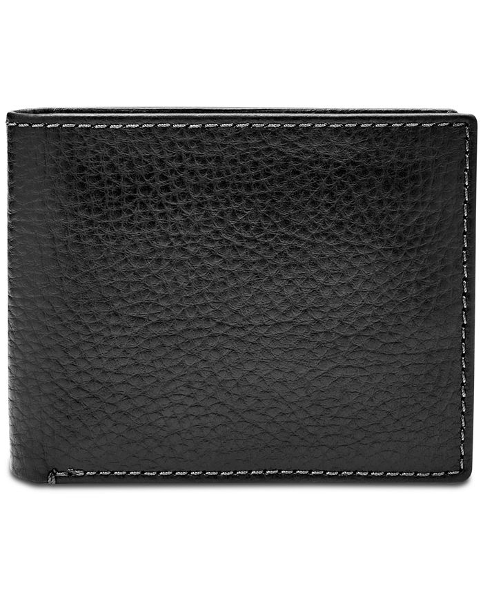Fossil Men's Richard Leather Bifold Flip ID Wallet - Macy's