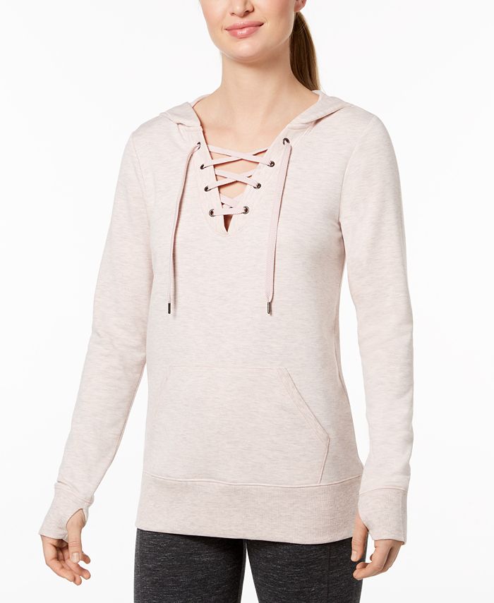 Ideology lace up online hoodie