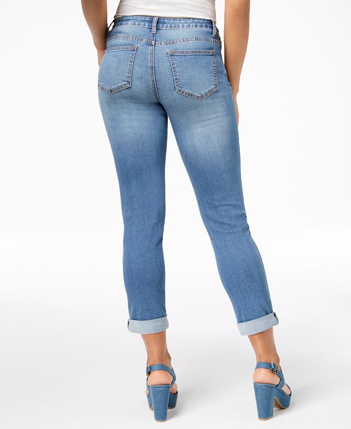 Earl Jeans Embroidered Cuffed Skinny Jeans - Macy's