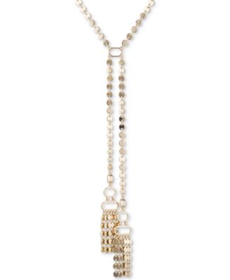 Ivanka Trump - Gold-Tone Disc Link Lariat Necklace