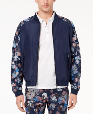 Daniel Hechter Paris - Men's Adam Floral-Print Raglan-Sleeve Bomber Jacket