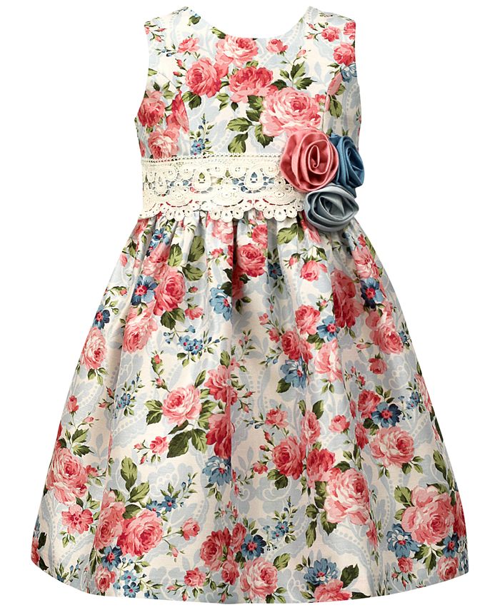 Jayne Copeland Floral Print Shantung Dress Little Girls Macy s