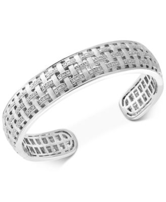 EFFY Collection - Diamond Woven Bangle Bracelet (1/3 ct. t.w.) in Sterling Silver