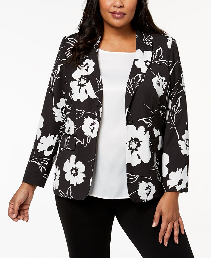 Calvin klein floral online blazer