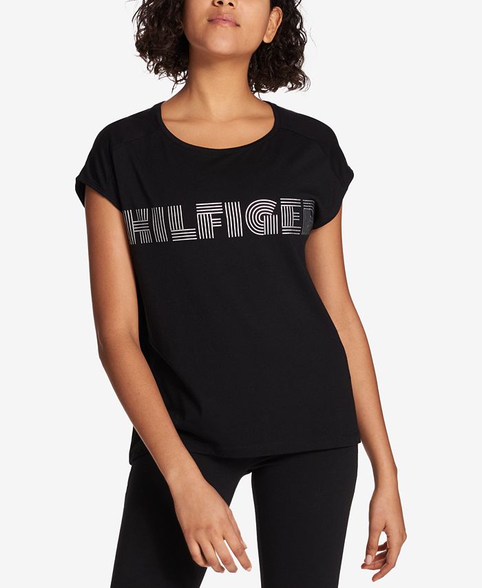 Tommy Hilfiger Metallic Logo-Print T-Shirt, Created for Macy's - Macy's