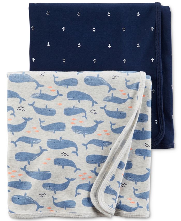 Carter's 2Pack Printed Cotton Receiving Blankets, Baby Boys Macy's