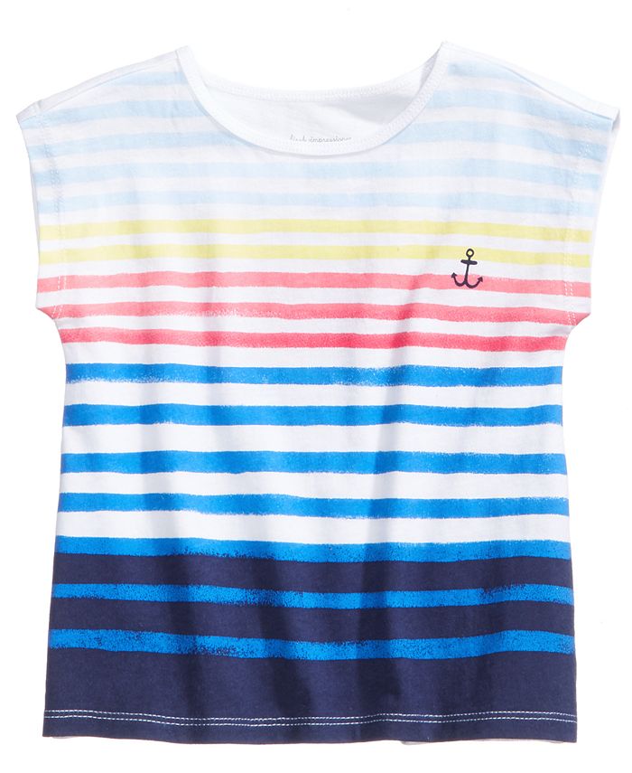 First Impressions Striped Cotton T-Shirt, Baby Girls, Created for Macy ...