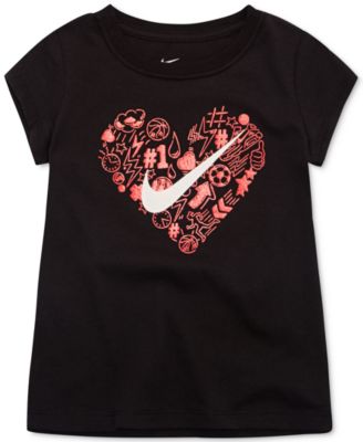 Nike - Doodle Heart-Print Cotton T-Shirt, Toddler Girls (2T-4T)