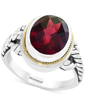 image of Effy Garnet Ring (3-9/10 ct. t.w.) in Sterling Silver & 18k Gold