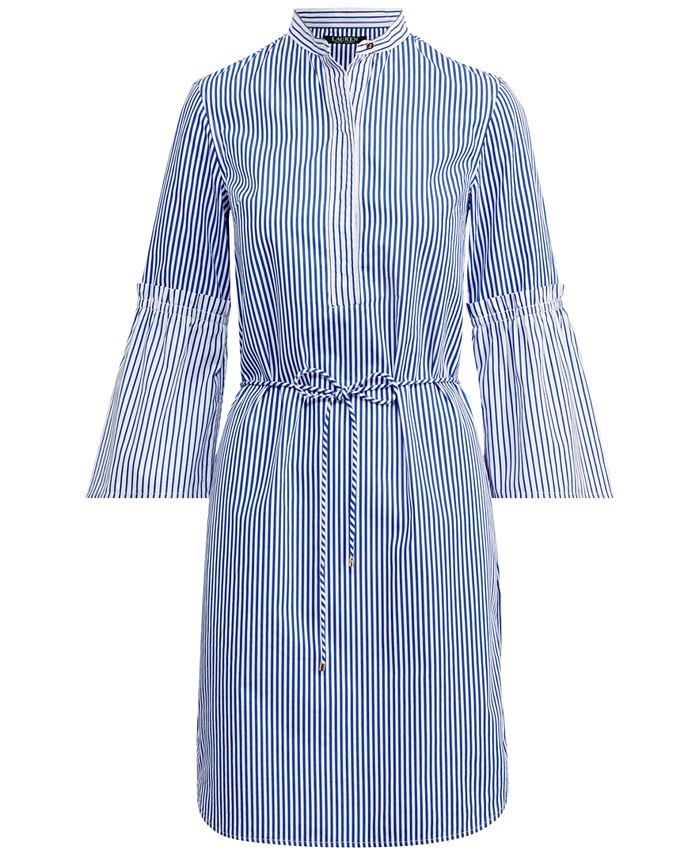 Lauren Ralph Lauren Bengal-Striped Cotton Shirtdress - Macy's