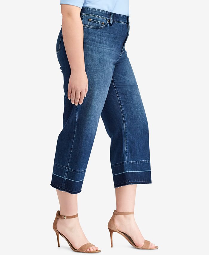 Lauren Ralph Lauren Plus Size Released Hem Crop Jeans & Reviews - Pants ...