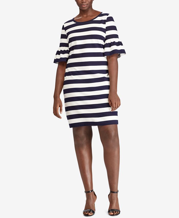 Lauren Ralph Lauren Plus Size Striped BellSleeve Dress Macy's