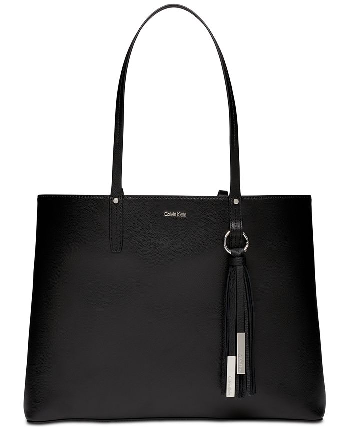 Calvin Klein Maggie Leather Tote - Macy's