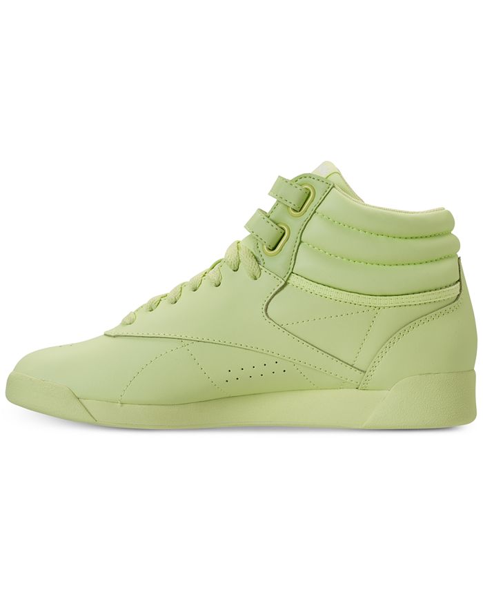 Reebok freestyle hi green outlet stripe