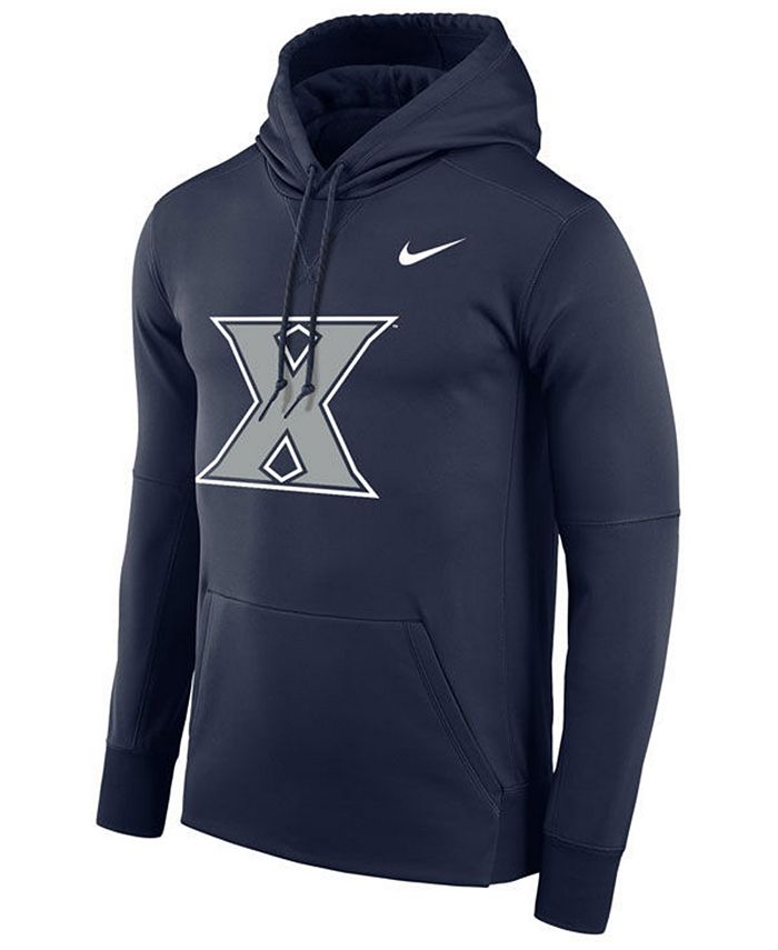 Nike Men's Xavier Musketeers Therma Logo Hoodie - Macy's
