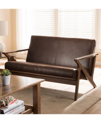 Wynona Faux Leather Loveseat