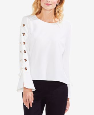 Vince Camuto - Lace-Up-Sleeve Top