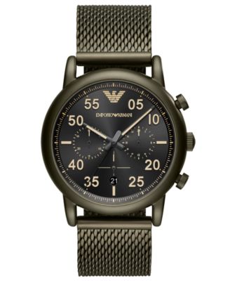 emporio armani green strap watch