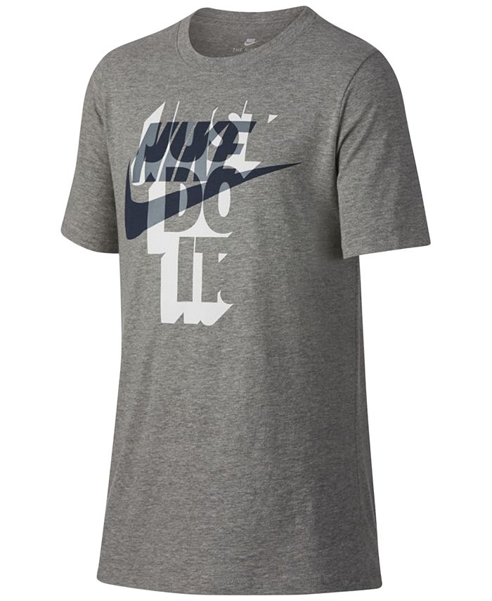 Nike Graphic-Print Cotton T-Shirt, Big Boys - Macy's