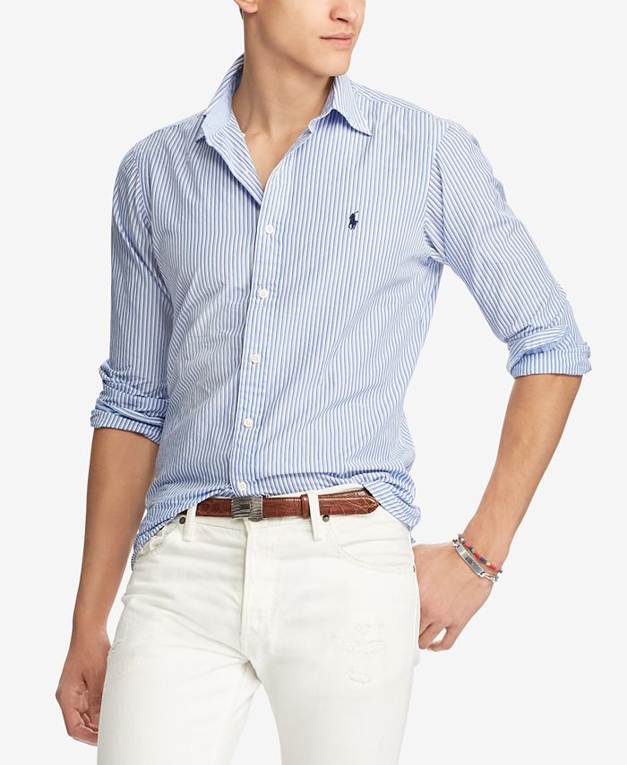 Ralph Lauren Men's Classic-Fit Striped Shirt & Reviews - Button-Down Shirts - Men - Macy's