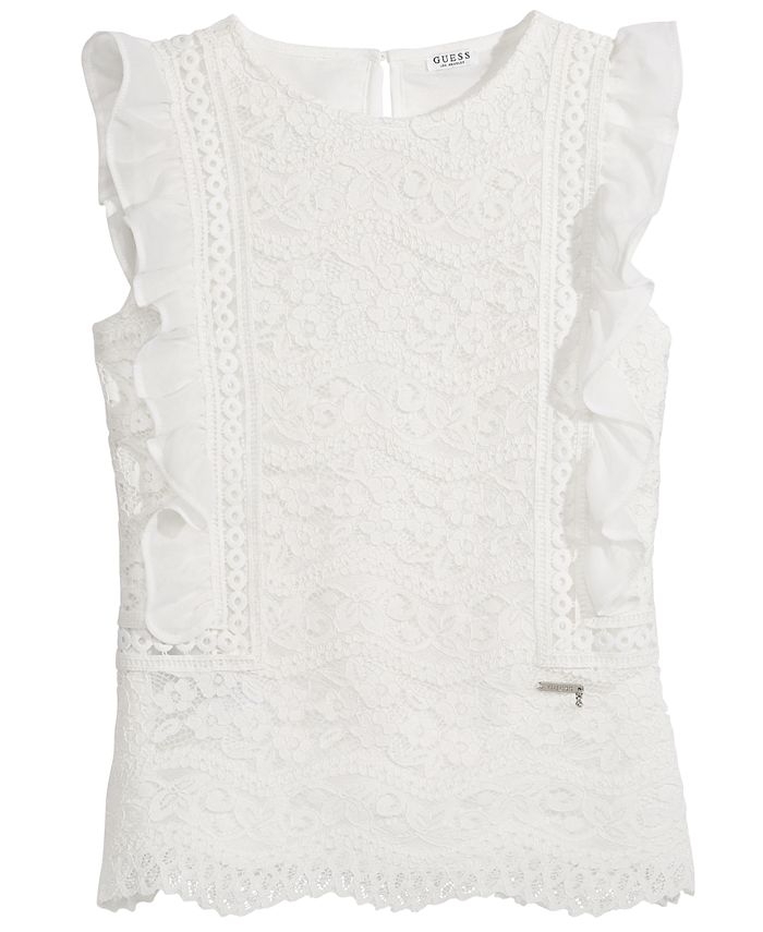 GUESS Lace Top, Big Girls - Macy's