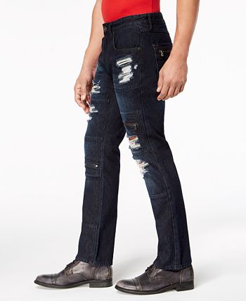 INC International Concepts I.N.C. Men's Slim-Straight Stretch Ripped ...