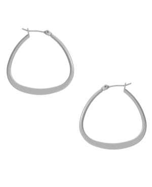 Kenneth Cole New York Earrings, Silver-Tone Pear Shaped Hoop