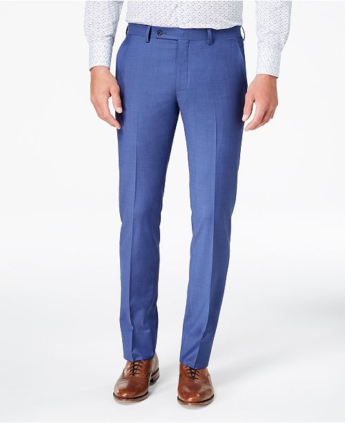 Tallia Orange Men's Modern-Fit Blue Twill Double-Breasted ...