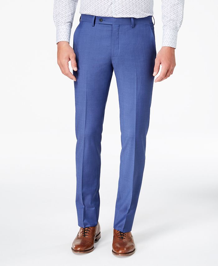 Tallia Orange Men's Modern-Fit Blue Twill Double-Breasted Suit - Macy's