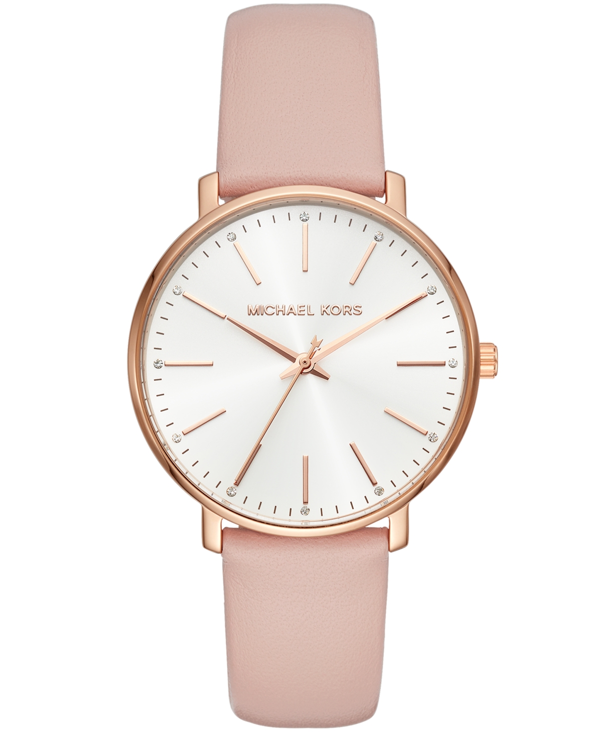 Michael Kors Women's Pyper Blush Leather Strap Watch 38mm & Reviews - All  Watches - Jewelry & Watches - Macy's