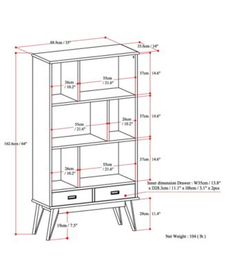 Ednie Wide Bookcase