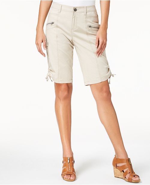 Style & Co Curvy-Fit Zipper Bermuda Shorts, Created for Macy's ...