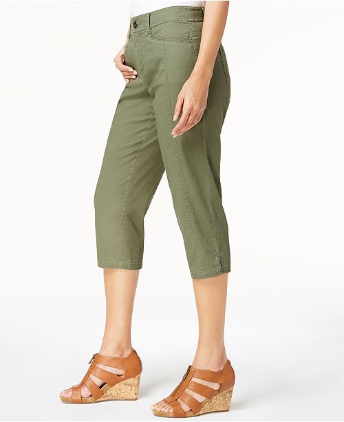 Style & Co Split-Hem Capri Pants, Created for Macy's - Pants - Women ...