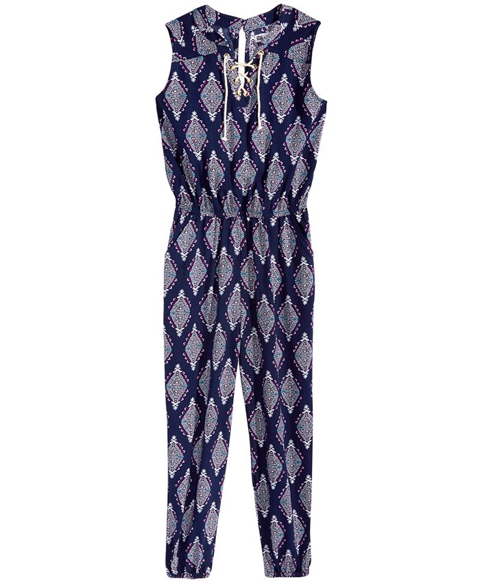 Epic Threads Printed Jumpsuit, Big Girls, Created for Macy's - Macy's