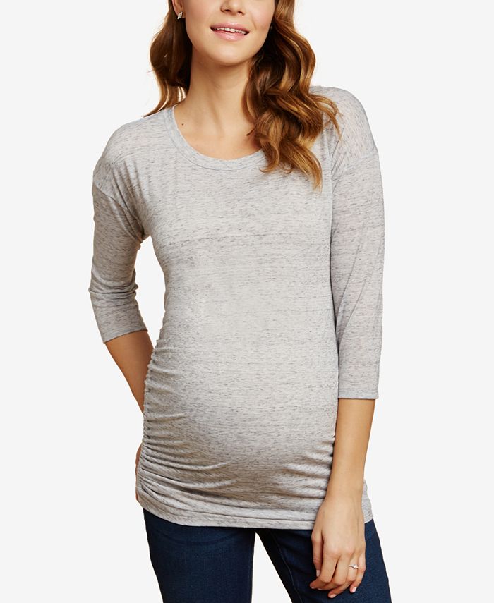 Jessica Simpson Maternity Ruched T-Shirt - Macy's